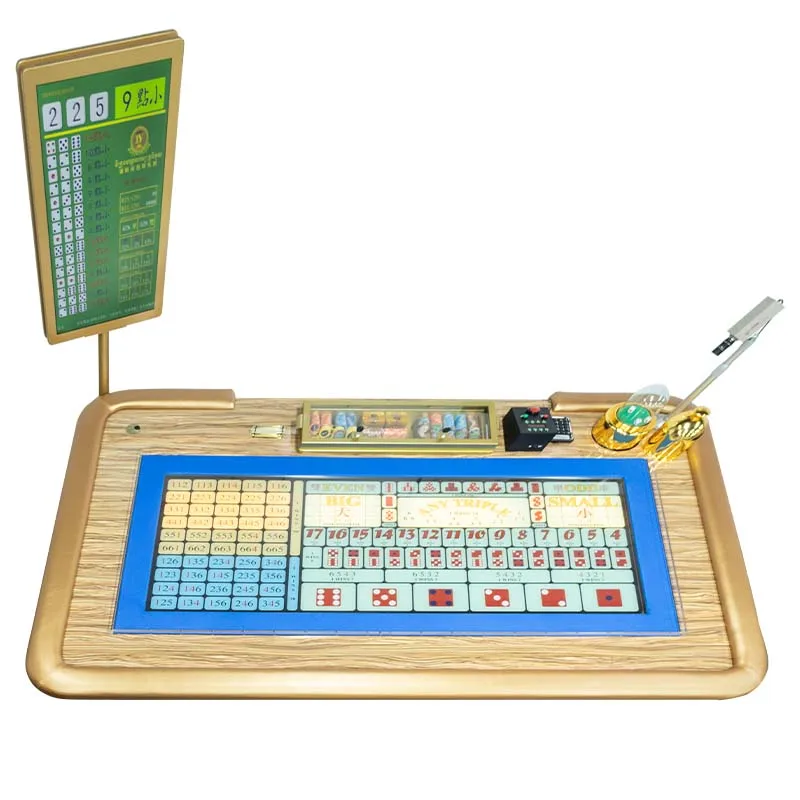 Luxury Sic Bo Table With Automatic Shaker Dice Camera Light Box Display Casino Gamble Table