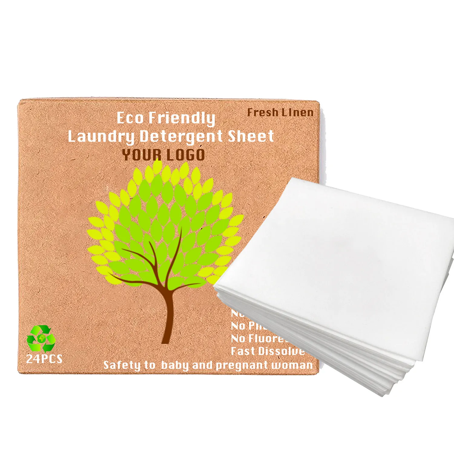 Eco friendly Biodegradable Pure Natural Plant Laundry Detergent Sheet/Strips (1600480323500)