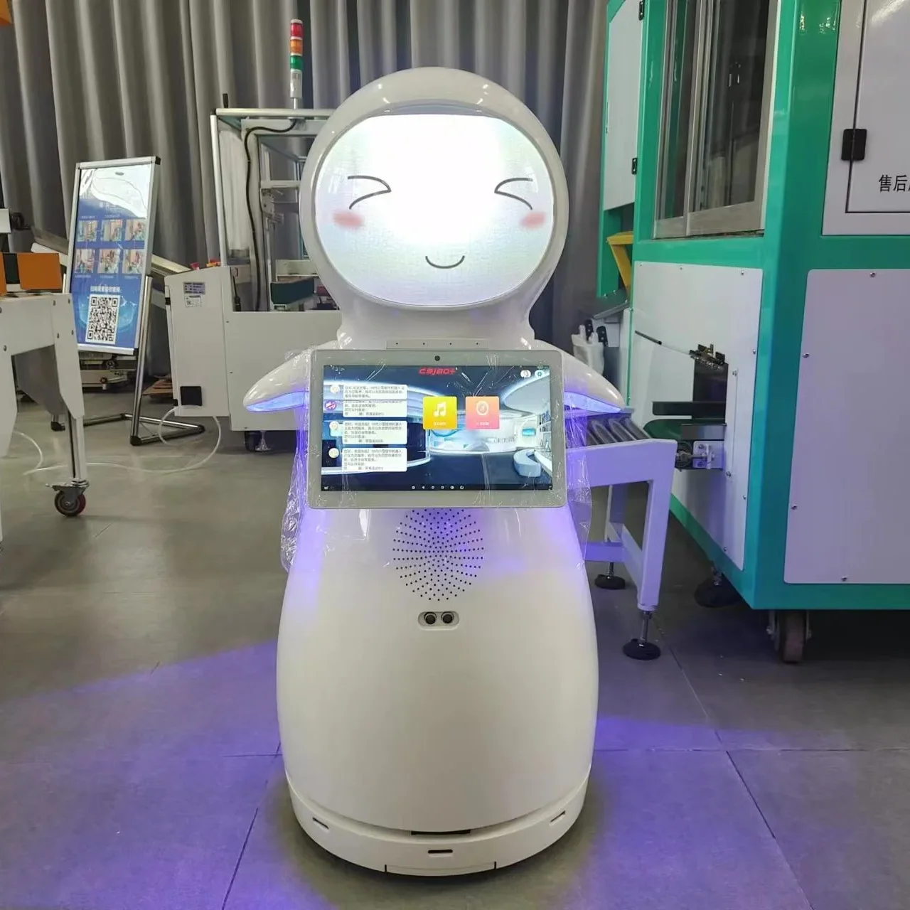 Popular Selling Smart AI Service Robot  Android Control Welcome Guiding Robot