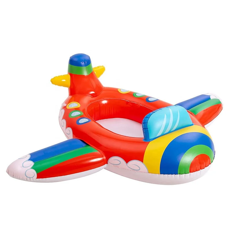 Inflatable floating row aircraft swimming pool swimming inflatable swimming circle small aircraft floating on the water