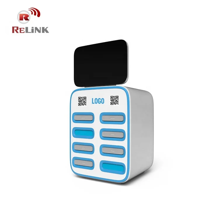 Cell Phone Sharing Commercial Power Bank Station With Credit Payment