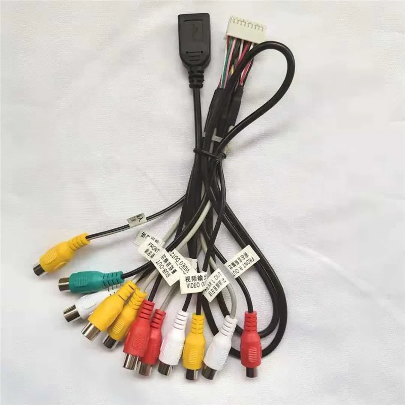 20pin RCA Audio line video input refitted power amplifier subwoofer for car DVD navigation