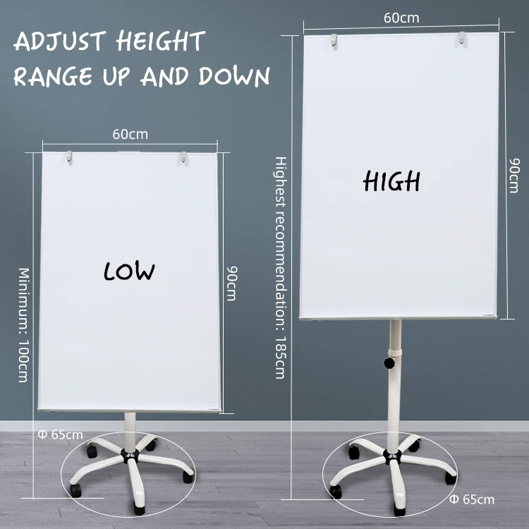 REDSUN регулируемая высота Магнитная складная доска с 5 колесами