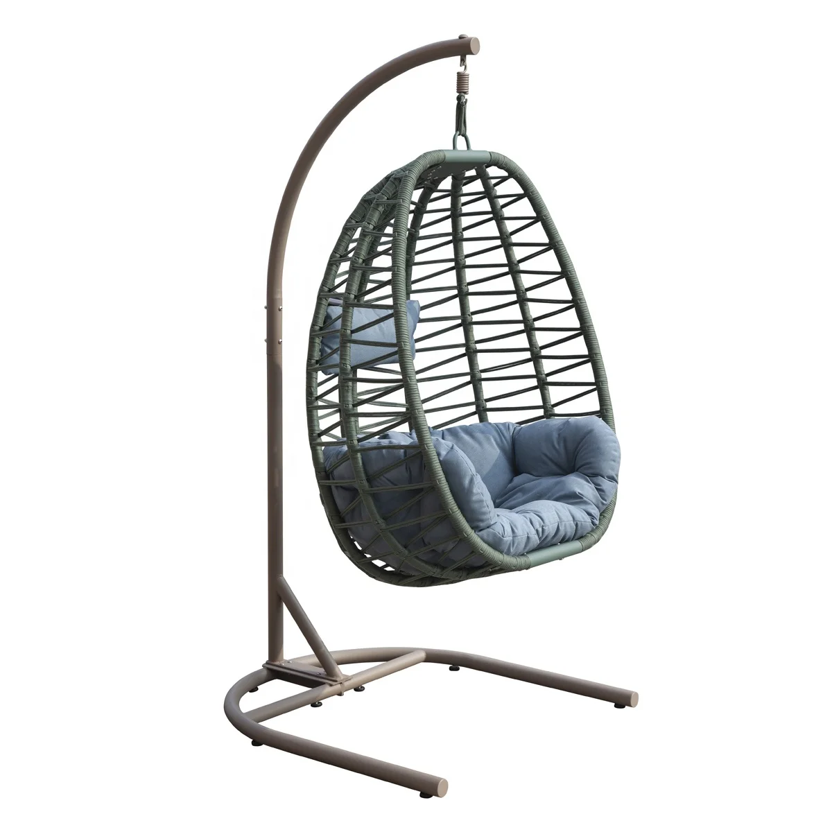 Hot sale home and garden swing chair rattan double swing outdoor furniture hanging chair