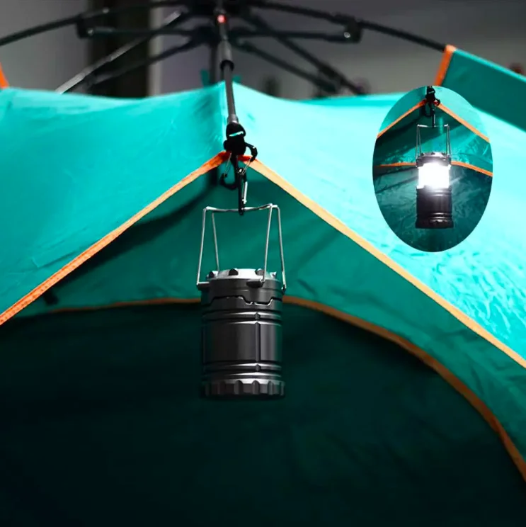 Mini 3*COB Tent Lamp LED Portable Lantern TelescopicTorch Camping Lamp Waterproof Emergency Light Powered Working Light