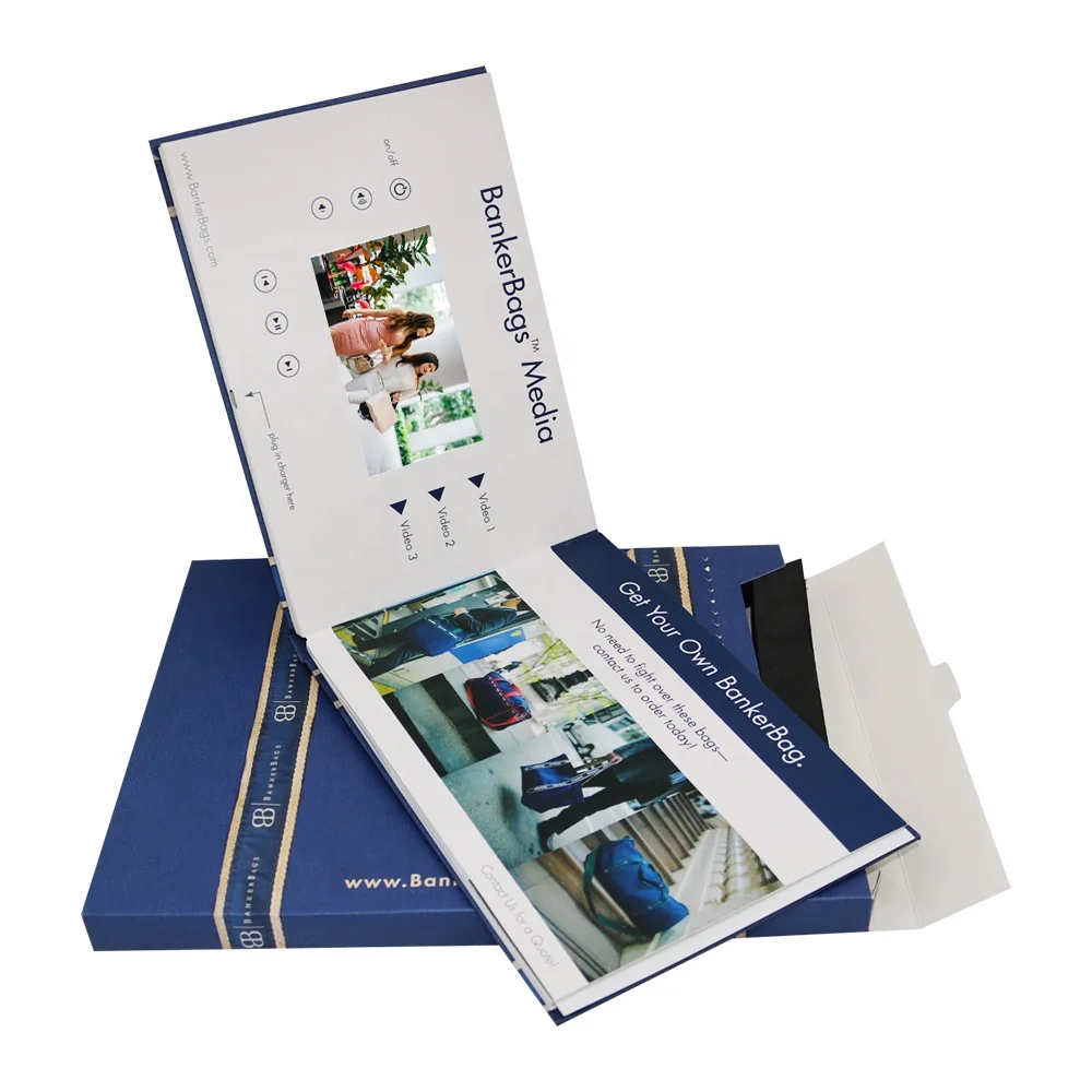 lcd 4.3' digital customize video screen brochure 10 inch video cards brochure box a4 avi sex 7 inch custom video greeting cards