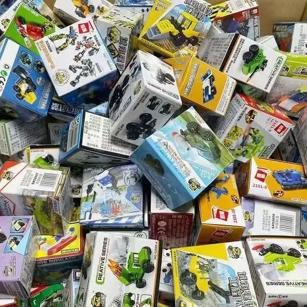 Promotional Building Block Car Toy Fire trucks Military Car Model Mini Construction Puzzle Sets Building Block Blind box Kids