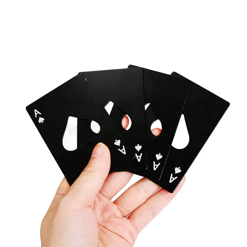 Personalized Metal Credit Card Bottle Opener Poker Stainless Steel Beer Bottle Opener for Wallet and Pocket
