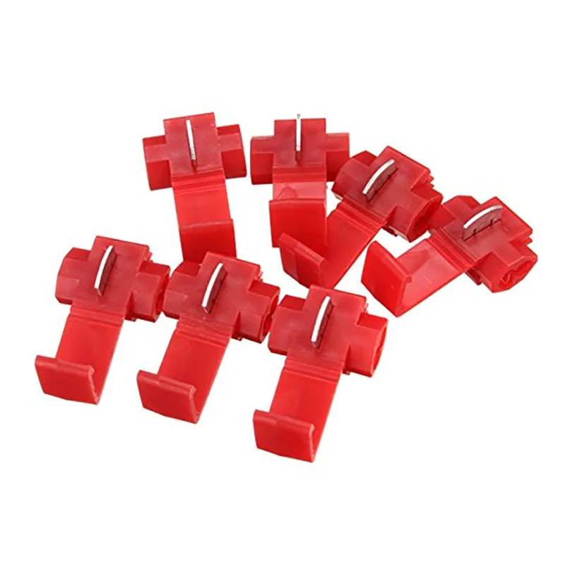 conectores fios,Insulated t tap plastic electrical cable crimp terminal scotch snap lock quick splice wire connector