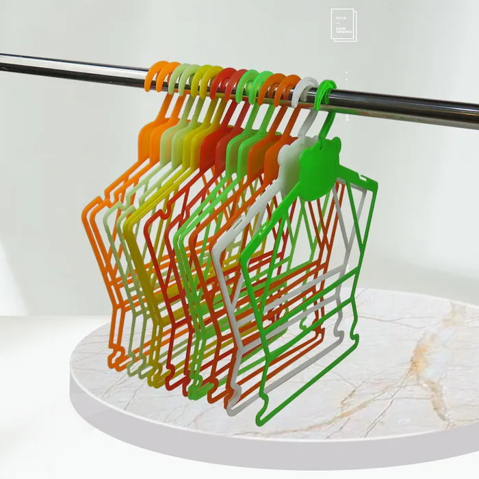 High Quality Multi Color Children Baby Hangers 2 Piece Set Plastic Clothes Hanger For Cloths