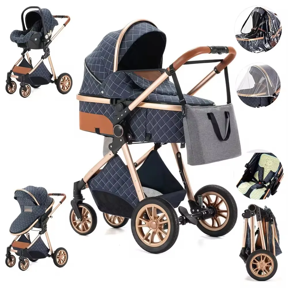 Cochecito de bebe 360 Rotation Stroller Baby 3 in 1 Carriage for Baby