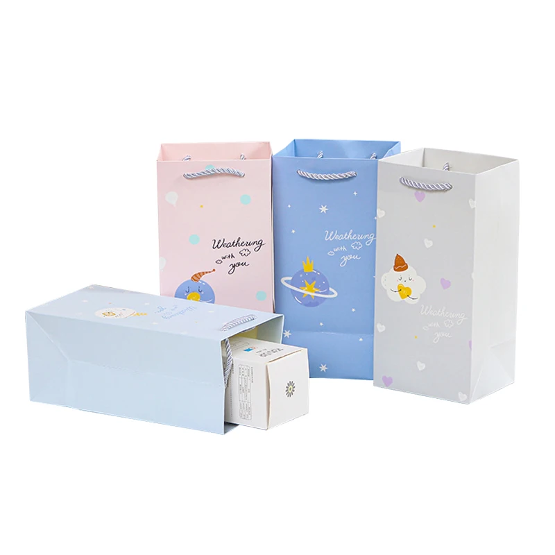 Bolsas de papel personalizadas promotional small colored kids cookie skirts gift cute glassine waxed paper bags packaging