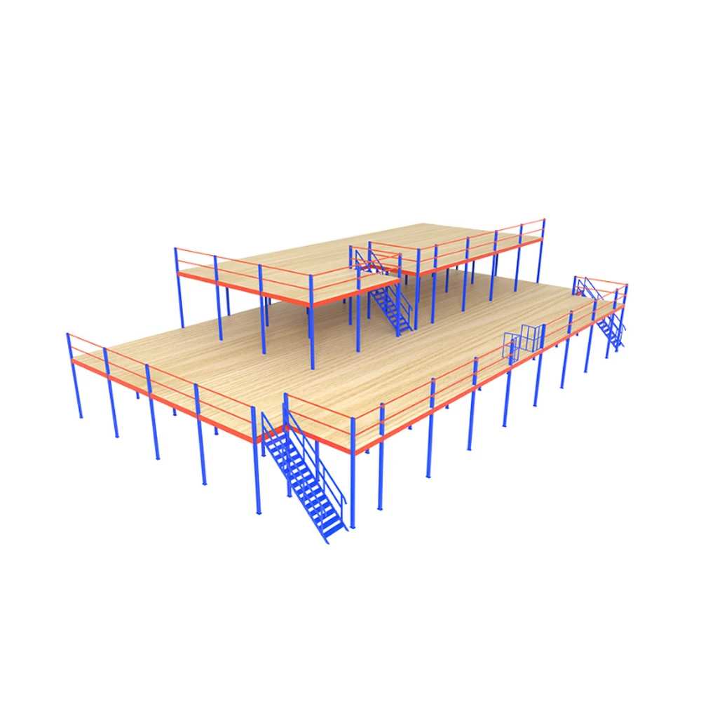Free drawing design attic platform industrial warehouse storage mezzanine attic shelf for industrial factory