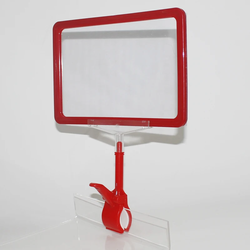 supermarket ABS plastic colorful price frame display label clip holders with pop clip