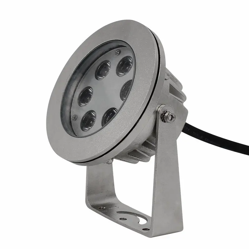 Hot sale 24W submersible dmx rgb 316L stainless steel IP68 waterproof round shape underwater led swimming pool light