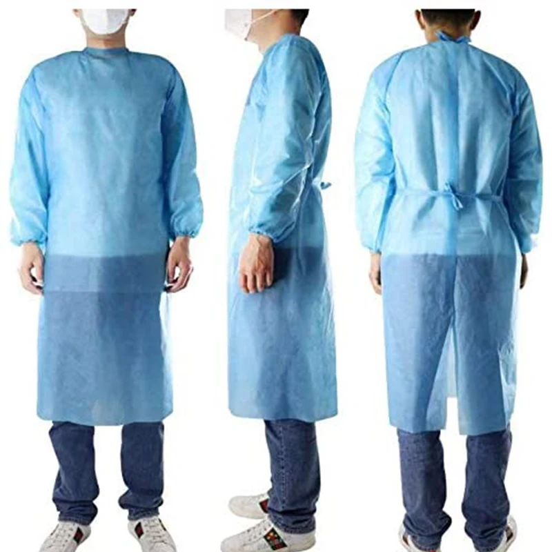 Disposable AAMI level 3 yellow Isolation gown for patient hospital gown