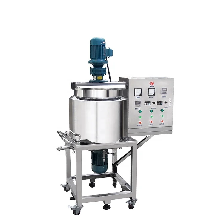 Industrial 100L movable stainless steel liquid mixing tank shampoo liquid soap juice blender equipment