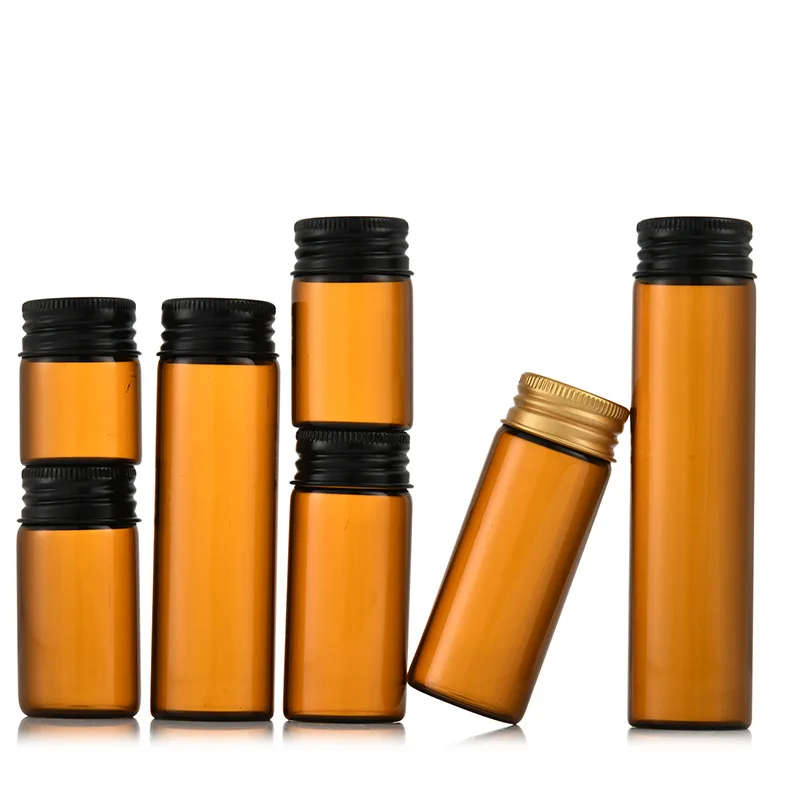 70ml 80ml 90ml High Borosilicate Glass Tube Storage Containers Glass Bottles Test Tubes With Aluminum Screw Lid