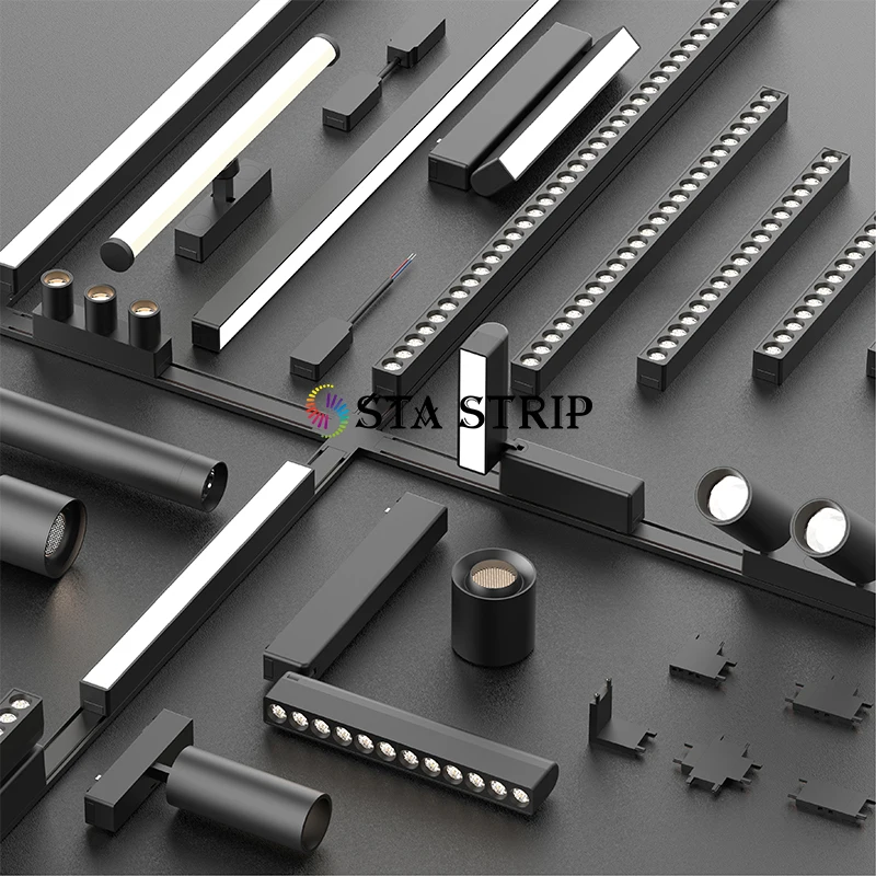 Woven Track Lights Flexible Free Movement Soft Linear Belt Connection Rail Lighting System Dimmable Flexibility Led Track Light