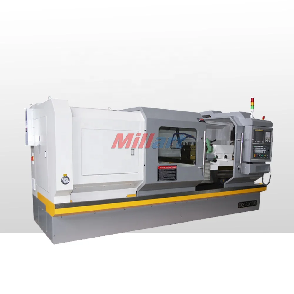 China Automatic High Precision 1000mm Length Flat Bed CK6163 CNC Lathe Machine