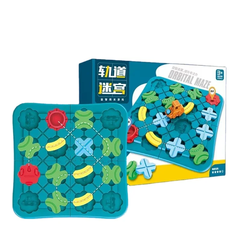 Kids Road Maze Montessori Logical Road Builder Game Assembly Building Puzzle Learning Education Toys For Children