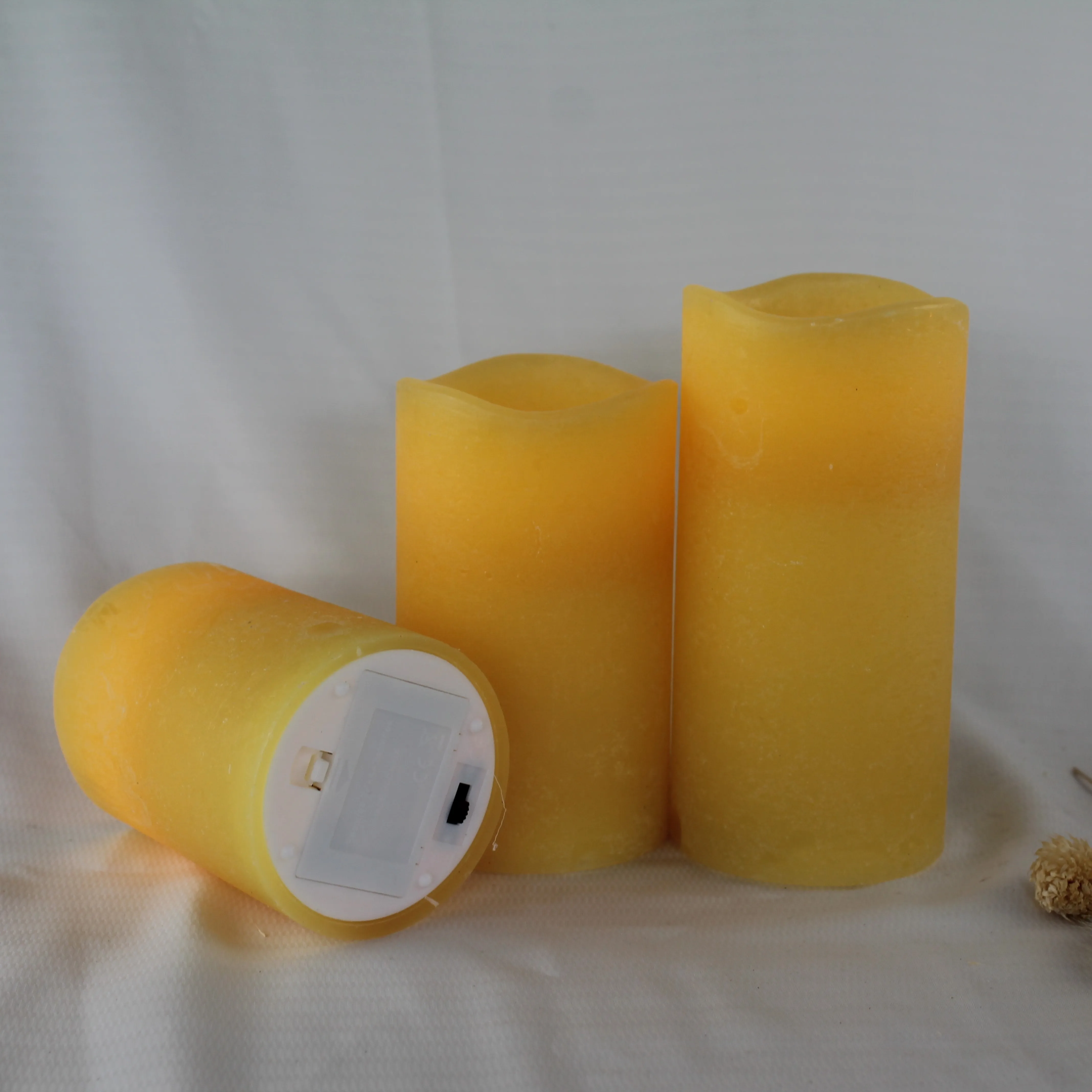 LED  Flameless  electronic yellow candles for home decor