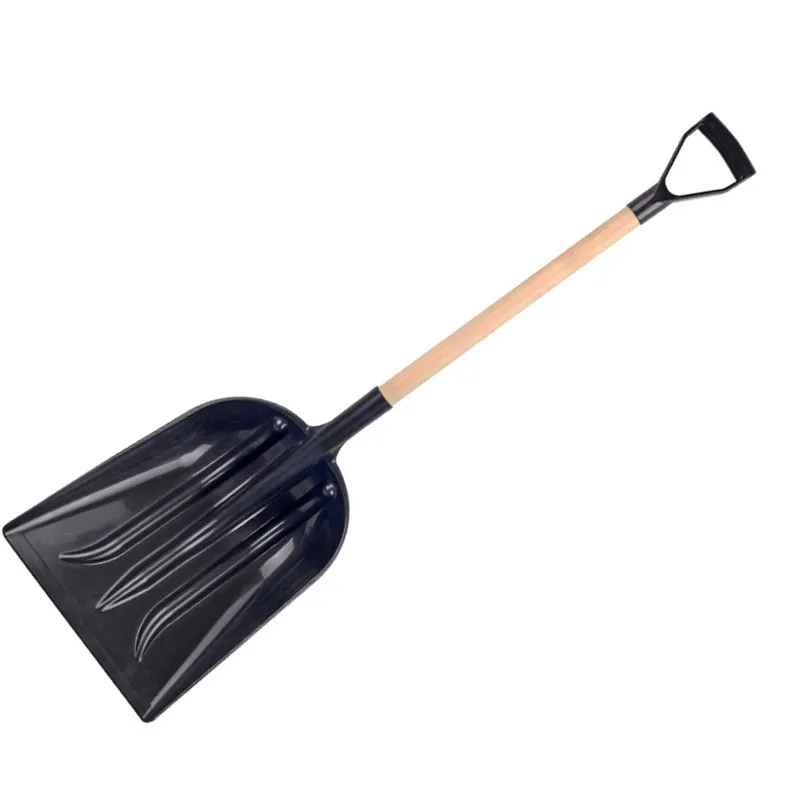 driveway car corn grain plastic Snowplow the Original Snow Pusher  ice scraper Poly snow shovel  scoop wood handle