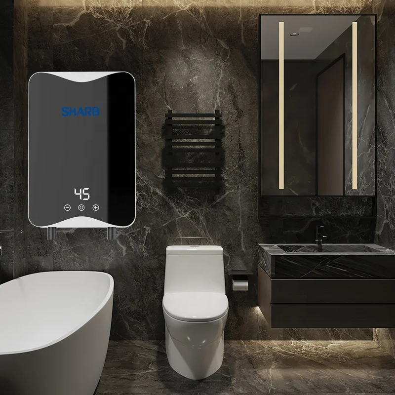 HOT Cheap Plastic Tankless 5500W Bathroom Faucet Hot Cold Water Tap Instant Electric Water Heaters With Shower Head