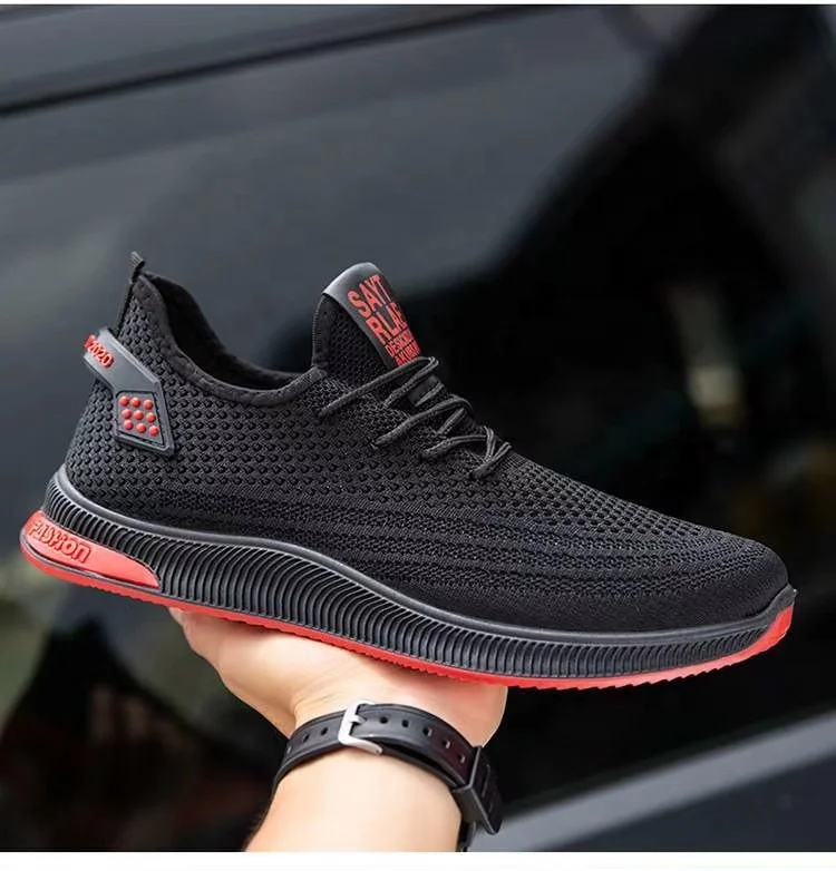 2022 New Breathable Leather Sneakers Men Running Shoes Lightweight Outdoor Walking Sport Shoes Soft Sole Men