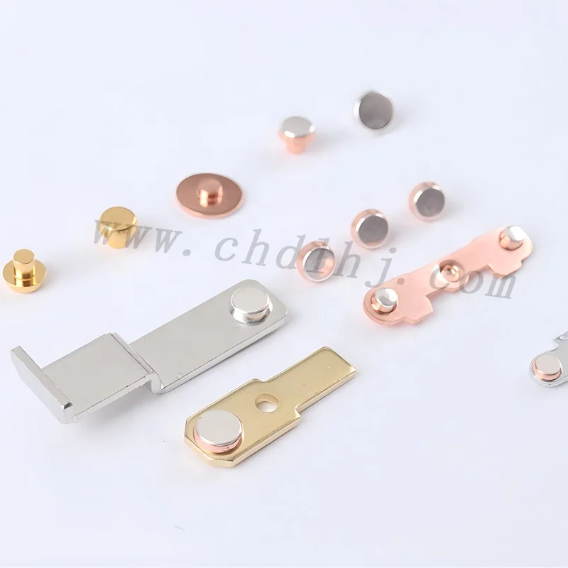 Customized  High Quality Manufacture Electrical Copper Silver Contacts for Switches/Relays