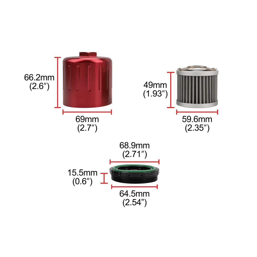 Engine Car Oil Filter With Titanium Alloy Magnetic Oil Release Plug Metal Mesh Filter Belt Auto Modification For Honda Audi