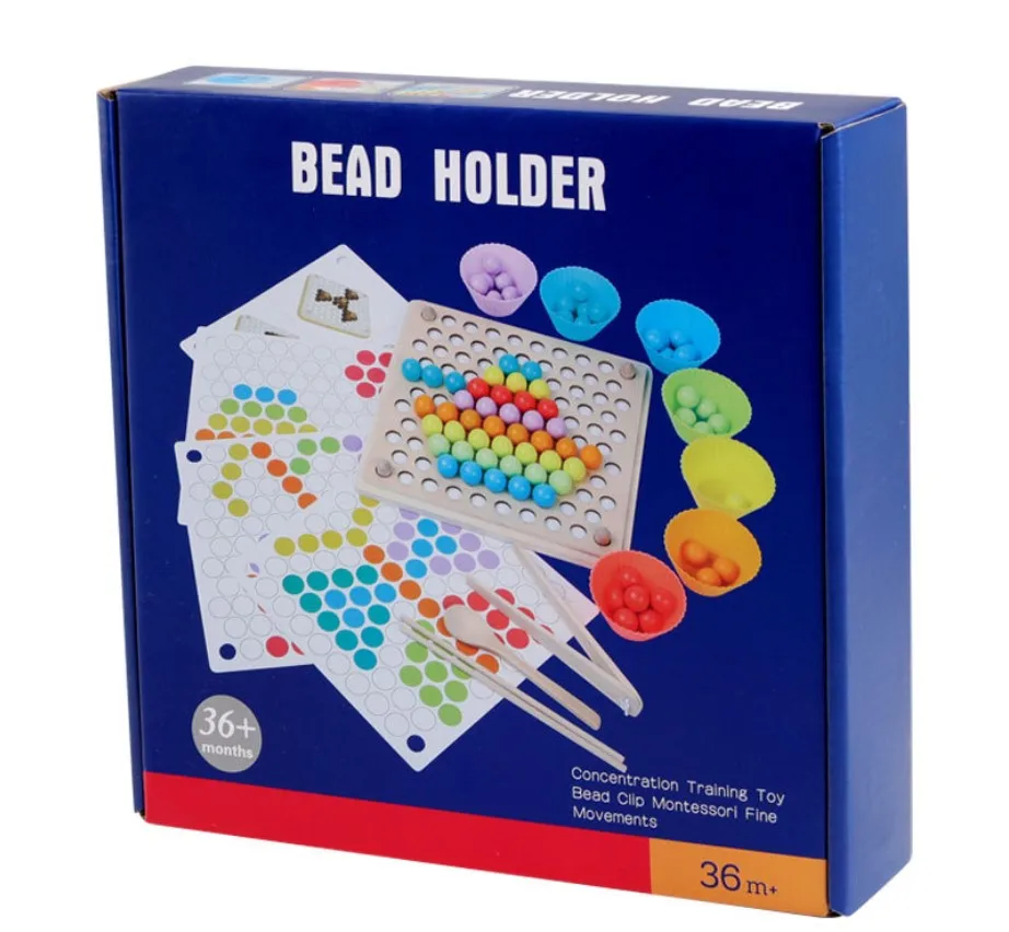 Kids Toys Montessori Wooden Toys Hands Brain Training Clip Beads Puzzle Board Math Game Baby Early Educational Toys For Children