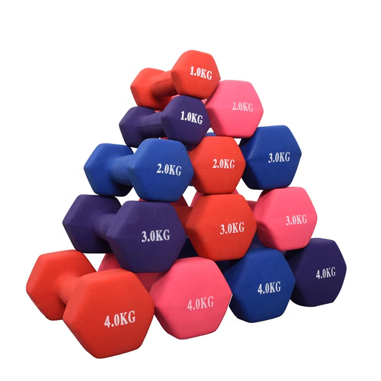 Custom Logo High Quality 3lb 10 Pound Neoprene Pink Black Colorful Dumbells Women 2kg 1 3 5 kg