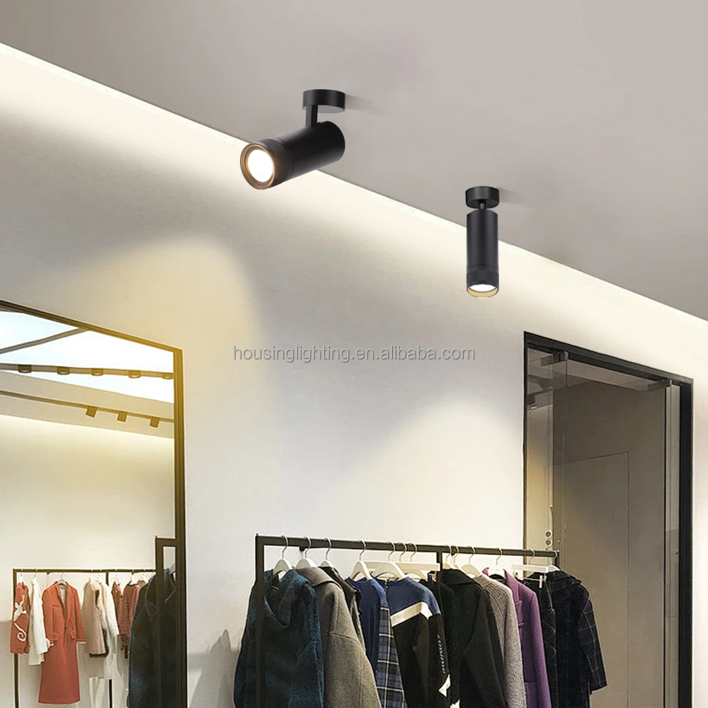 15-60 Beam Angle Shop LED Track Light Aluminum Housing 10w 20w Surface Recessed Ceiling Track Grille Lights