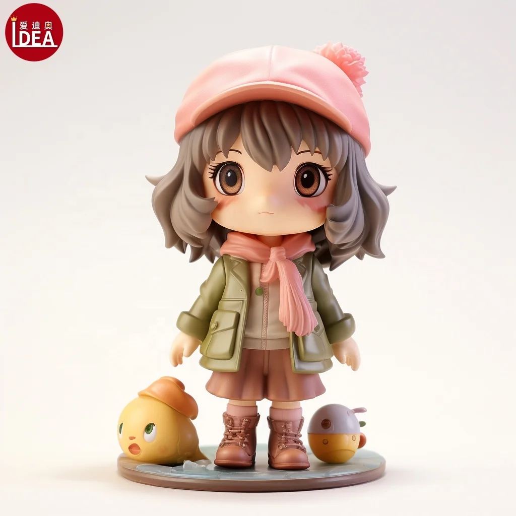 Resin Anime Figure PVC Cute Girl Desktop Collection  Cartoon Pendant Blind Box Vinyl Lovely AI Girl