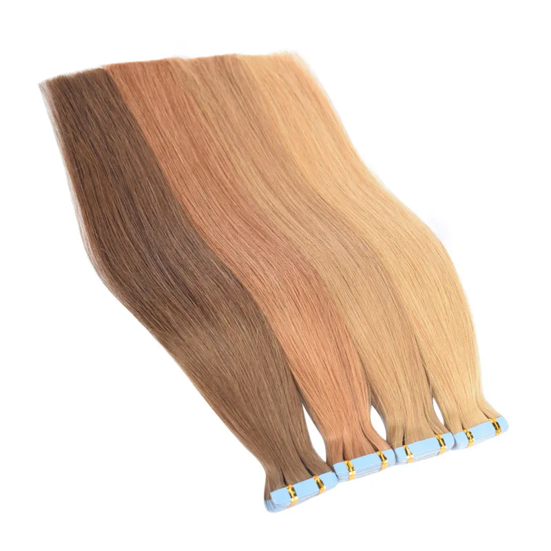 Wholesale Tape Human Hair Extensions,Injected Double Drawn Invisible Slim Skin PU Seamless Russian Tape In Human Hair Extension