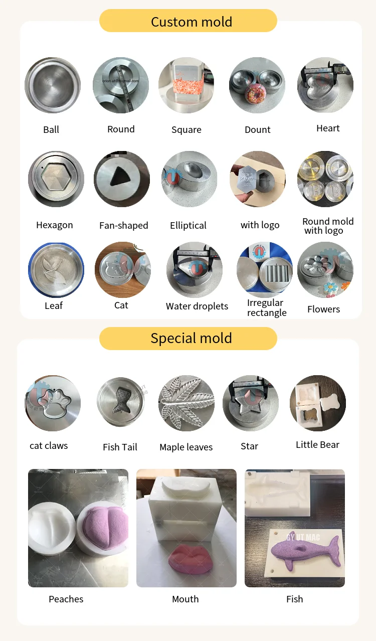 Automatic Bath Salt Ball Press Machine Hydraulic Bath Bomb Balls Press Machine High Productivity Shampoo Bar Making Machine