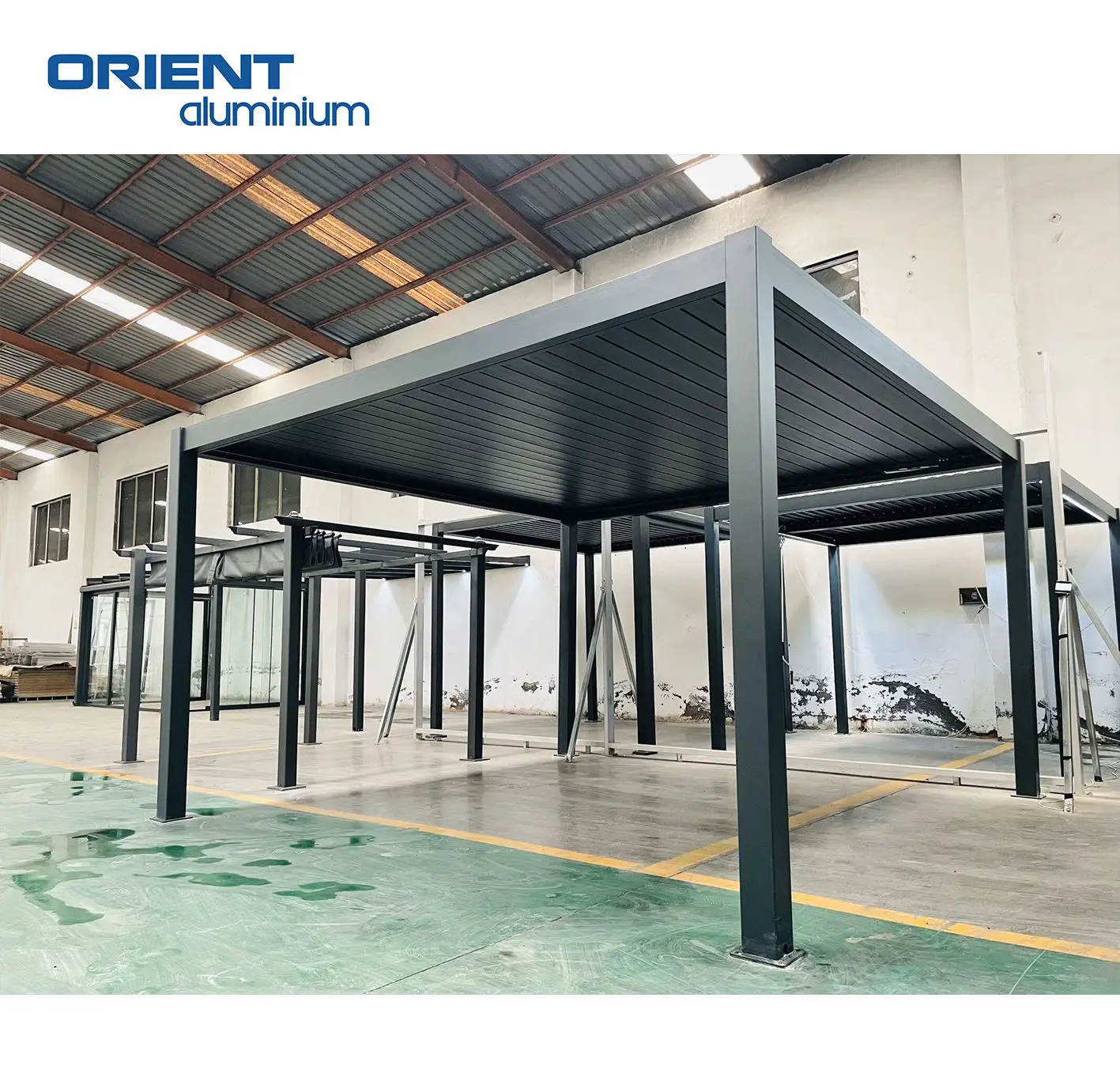 Customized Modern Motorized Roof Awing Outdoor Waterproof Assemble Aluminum Patio Gazebo Pergola