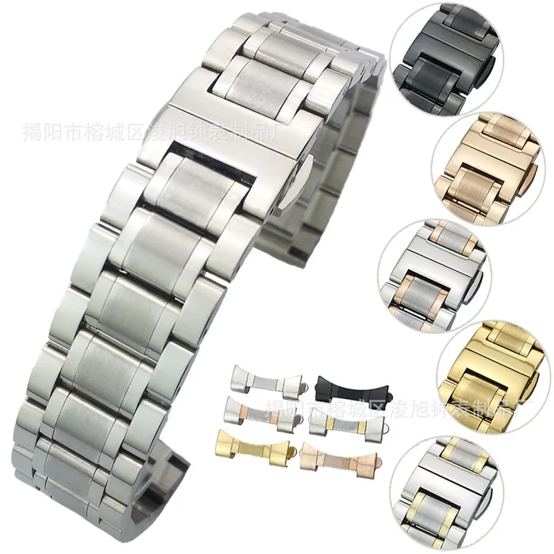 steel butterfly buckle metal stainless steel smart watch bands 10mm 12mm 14mm 18mm