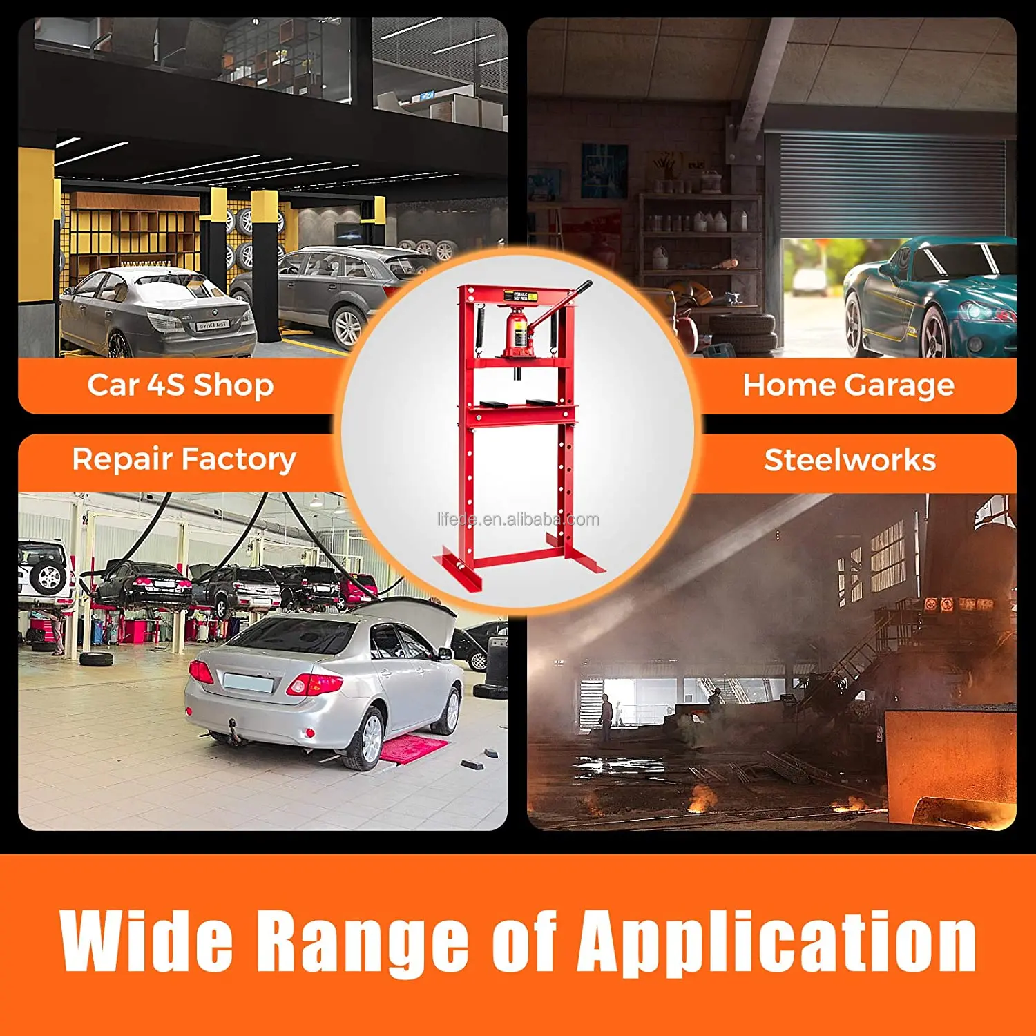 Add  Foot Pedal Hydraulic Shop Press 20T Hydraulic Garage Press 20T for Workshop