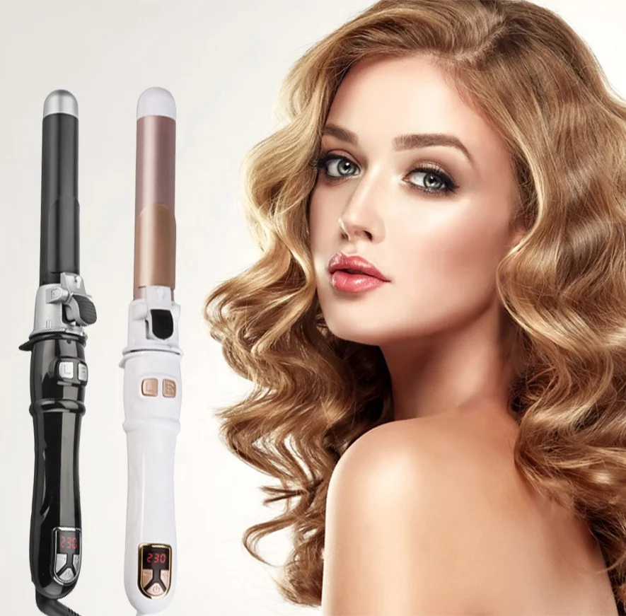 230 C LCD Professional Auto-Curling Iron Hair Curler Salon Curler Hair Rollers 360 Ceramic Wavy Automatic Rotating Hair Curler