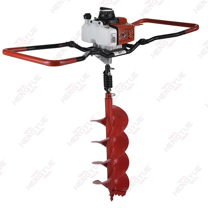 
2 men operate 68 cc Earth Auger / 2 men Ground Drill with 3 Bits 2 Stroke Post Hole Digger Earth Auger 