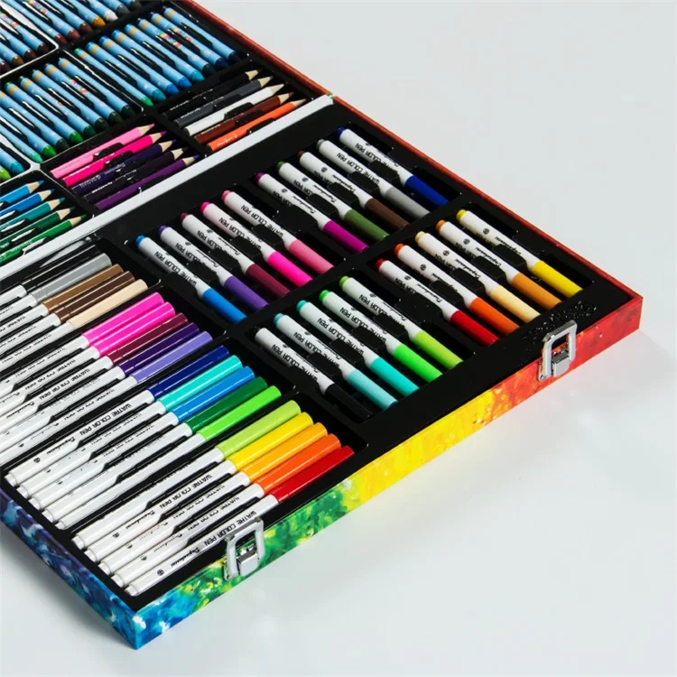 Products Supplies 139PCS Custom Professional Art Set Wooden Drawing Pencil Set Writing Kit For Office School Student