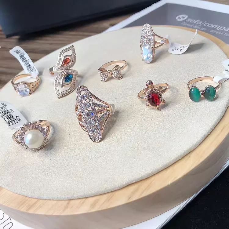 Hot Sale Saudi Arabia Ring Luxury Zircon Jewelry Alloy Ring