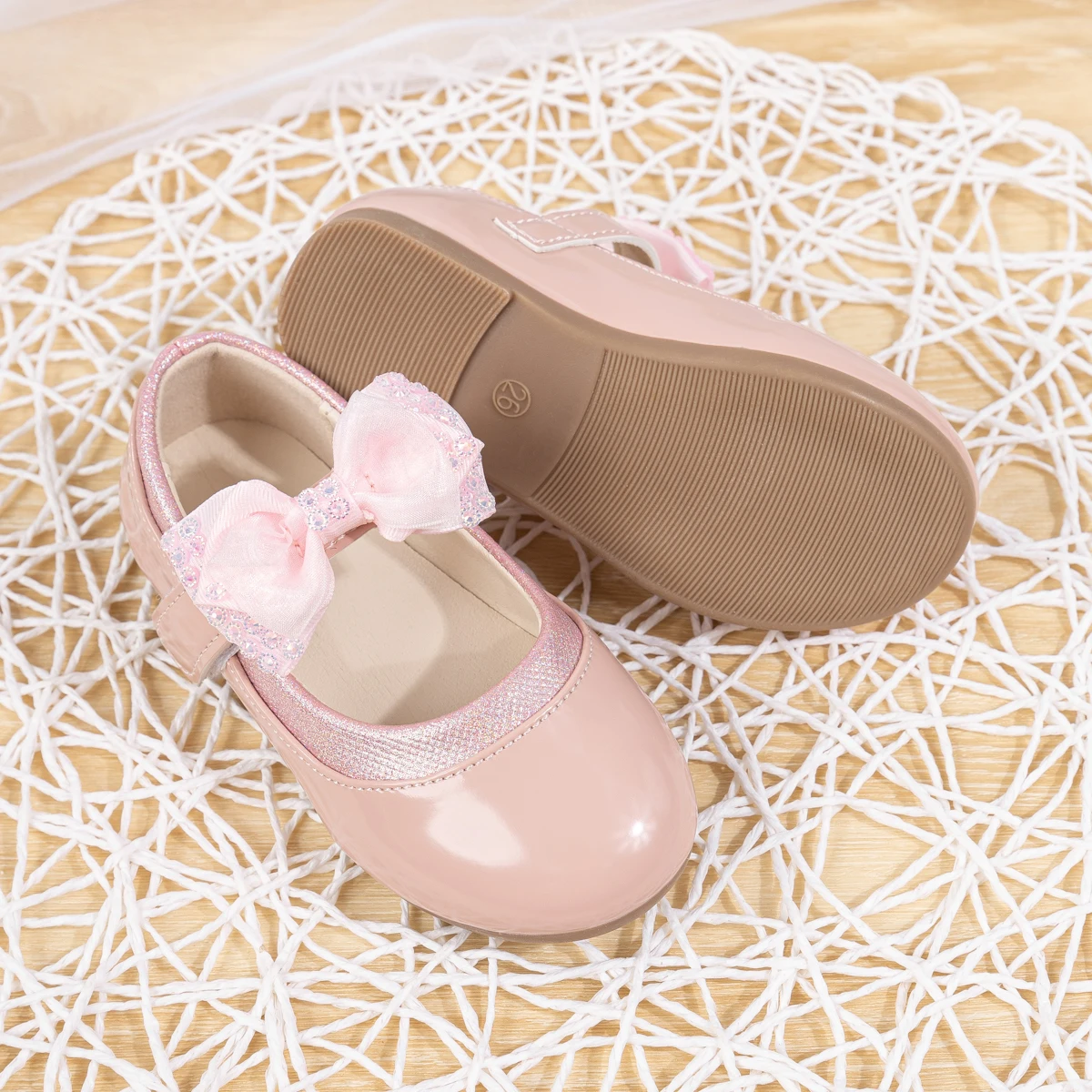 Mary Jane Shoes For Girls Toddler Dance Slippers Soft Leather Shoes for Toddler Little Kid Dress Shoes