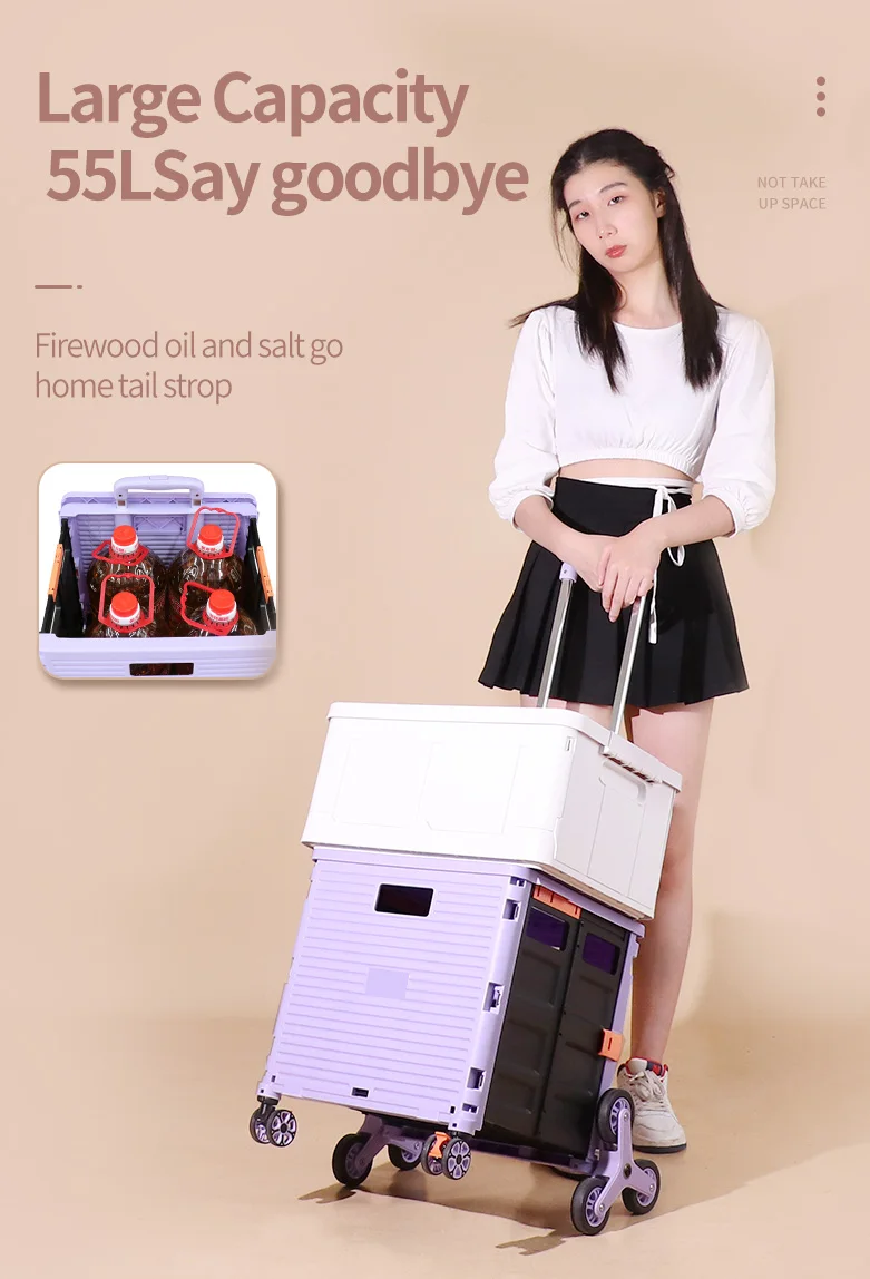 OEM ODM Multi-color Adjustable aluminum alloy pull rod Stair Climber Black for supermarket shopping