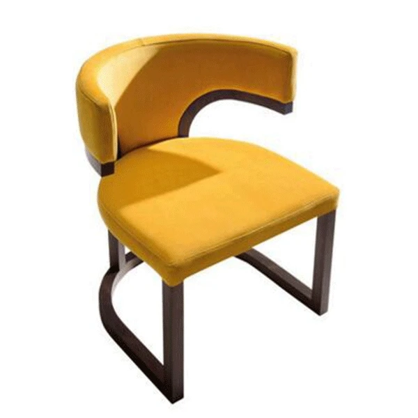 DC-626 известного бренда, роскошный дизайн, металлическая основа из черного бархата отельный обеденный стул