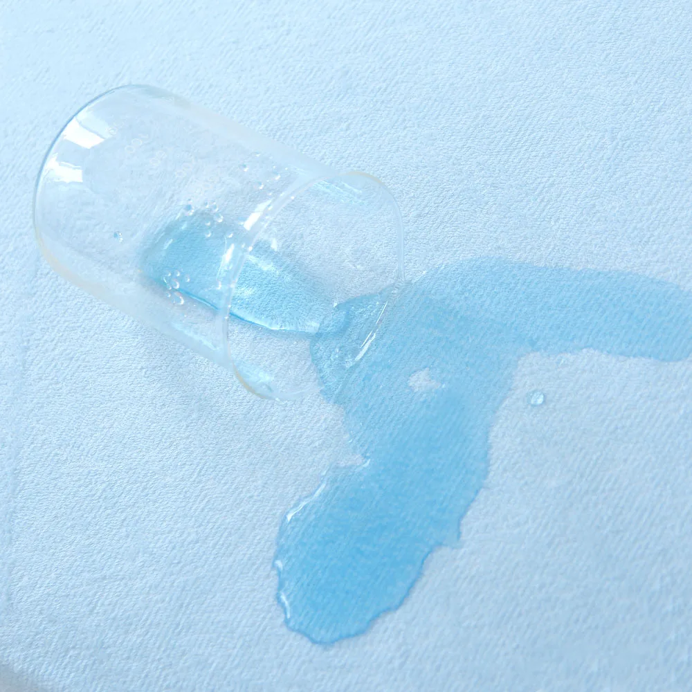 Waterproof Mattress Protector Cover Blue Color Terry Fabric Laminated with 0.02mm Pu Bedroom PE Bag Star 40 Adults Plain Knitted