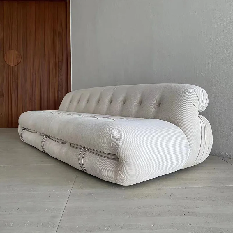 Villa small comfy corner sofas living room 2 seater settees upholstered white boucle luxury modern sofa for bedroom