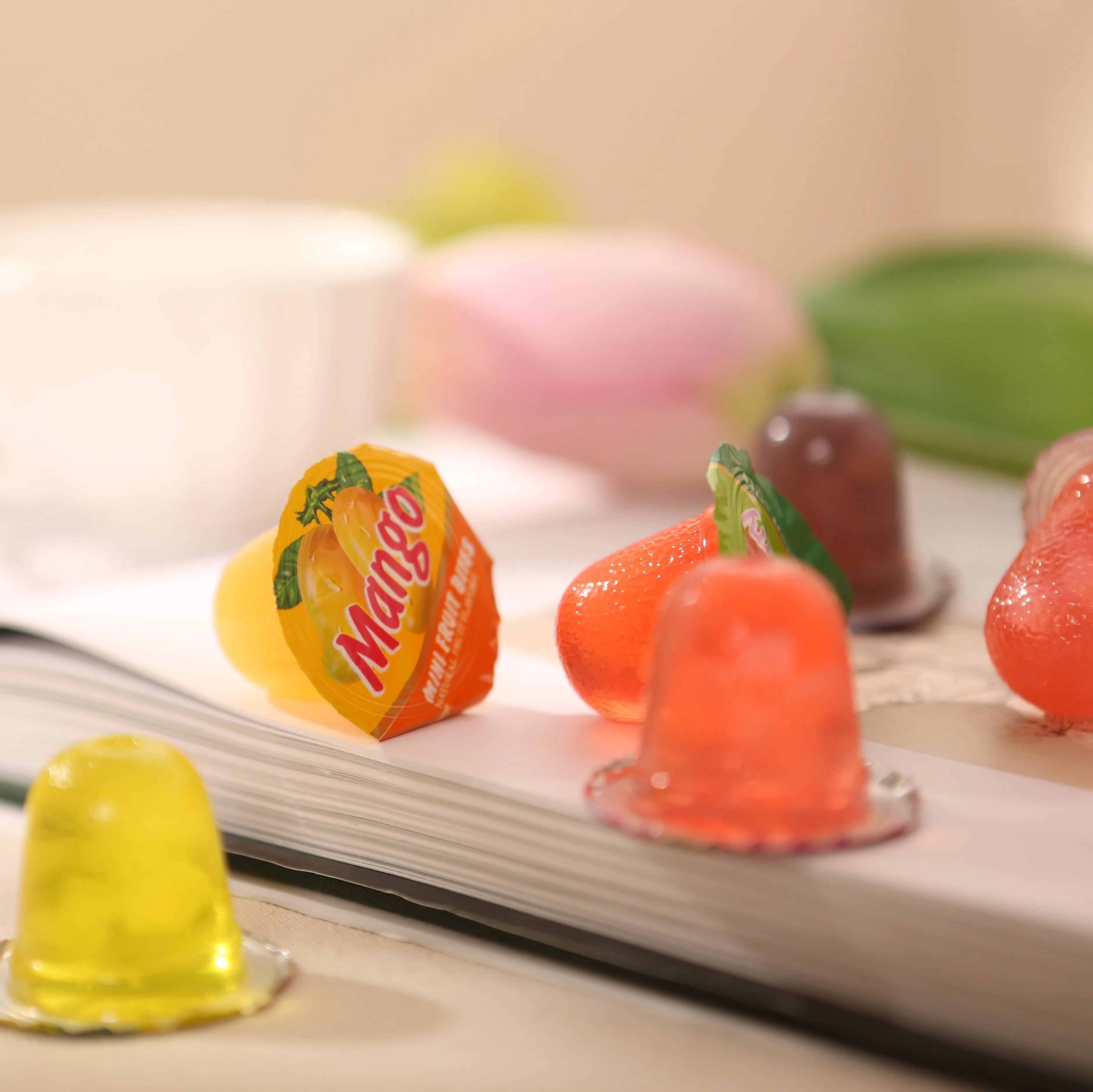 mini jaleas 100pcs Round Jar Mini Fruit Jelly Pudding Cup